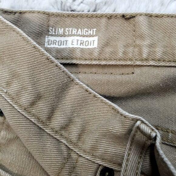 Mossimo Supply Co Jeans Mens Size 32x30 Brown Slim Straight Dark Wash Denim - Picture 8 of 12